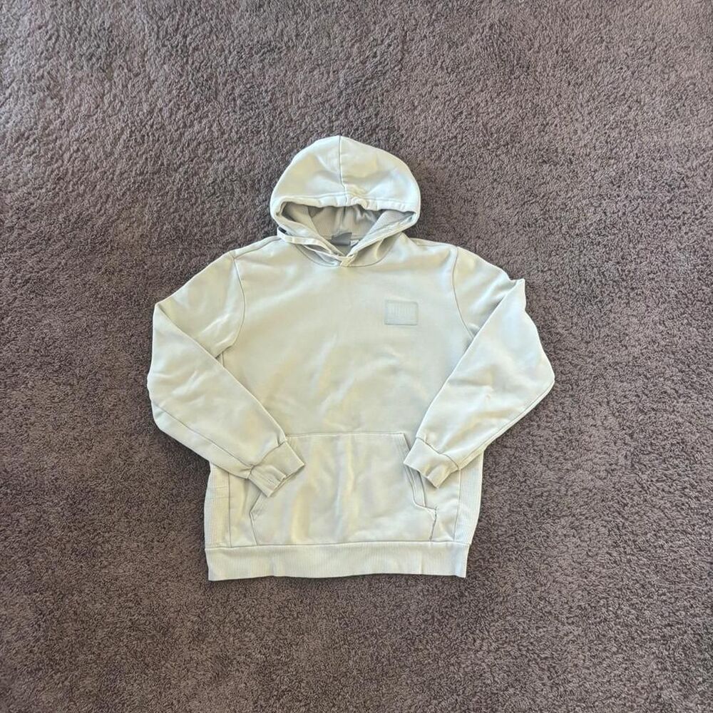 Puma Women's Cream and Green Hoodie